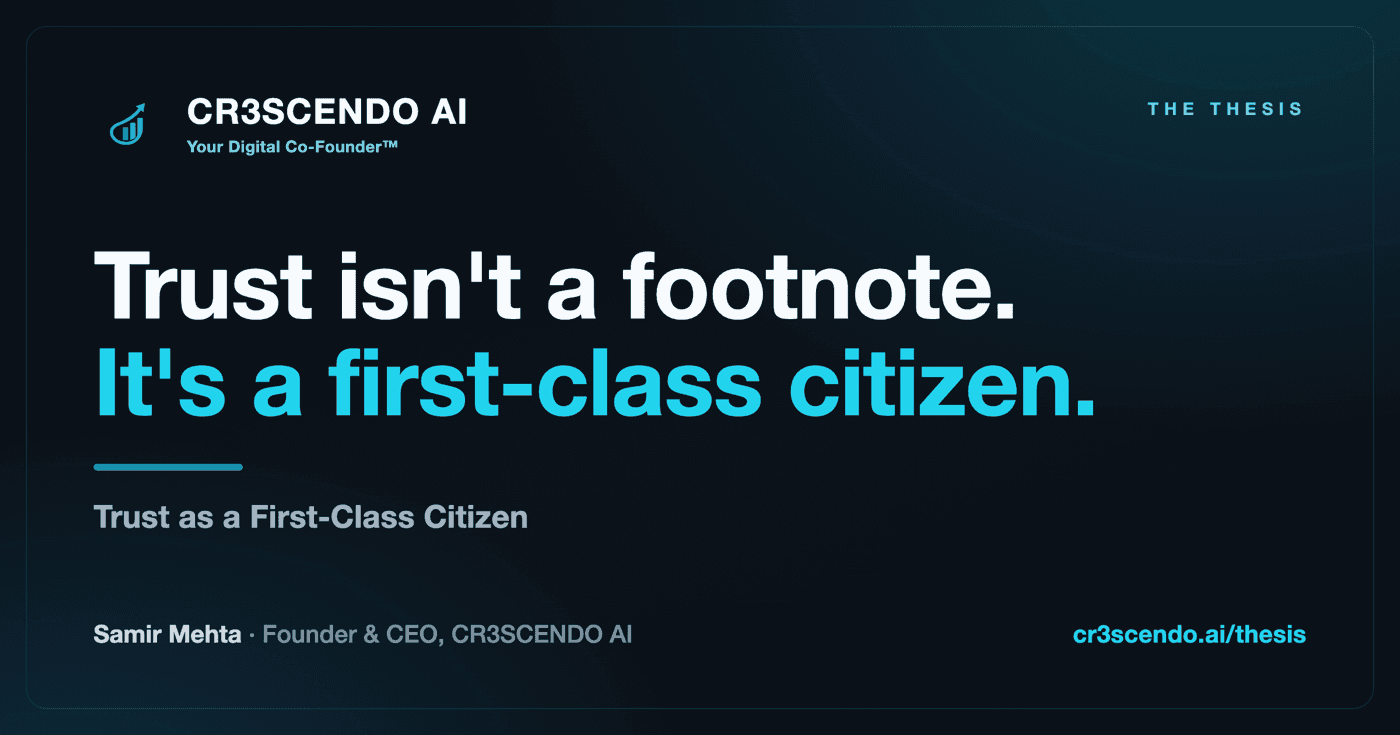 Trust as a First-Class Citizen: the only posture a Digital Co-Founder can take with your data